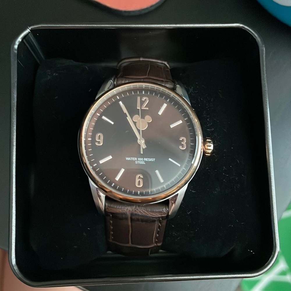 Disney Mickey Mouse Chocolate brown leather watch